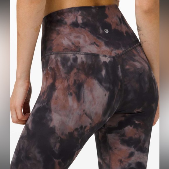 Lululemon Align Pant 25" *Diamond Dye Graphite Grey Pink Pastel sz18 - Picture 5 of 8